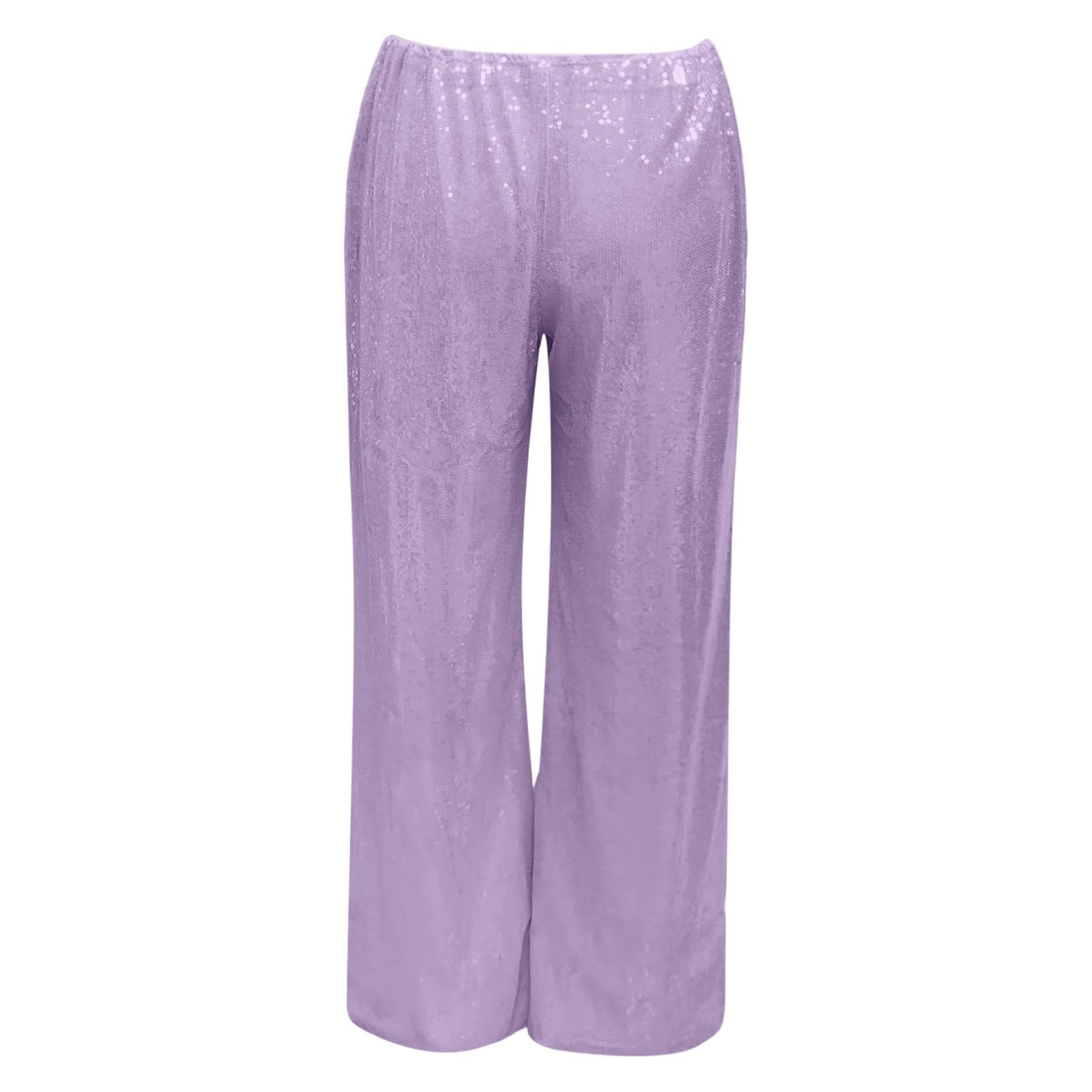 Elegante con Paillettes Pantaloni Brillantini Donna Pantaloncini Pantalone Culotte Larghi Scintillii Completo Streetwear Zampa Extra Lunghi Elasticizzati Casual