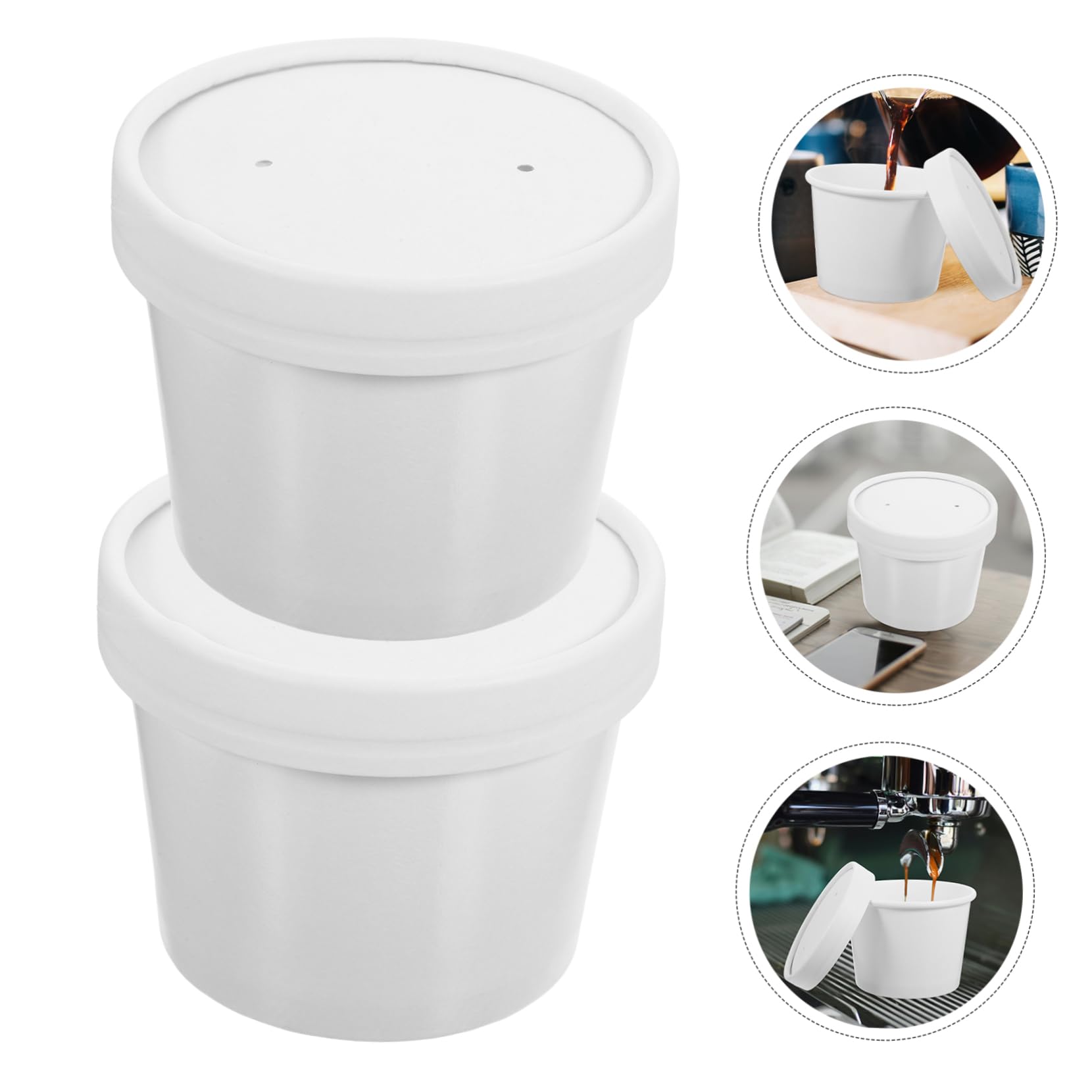 iplusmile 50juegos Tazón De Comida Reutilizable Con Tapa De De Sopa Portátiles Para Comidas Movimiento y Actividades Al Aire