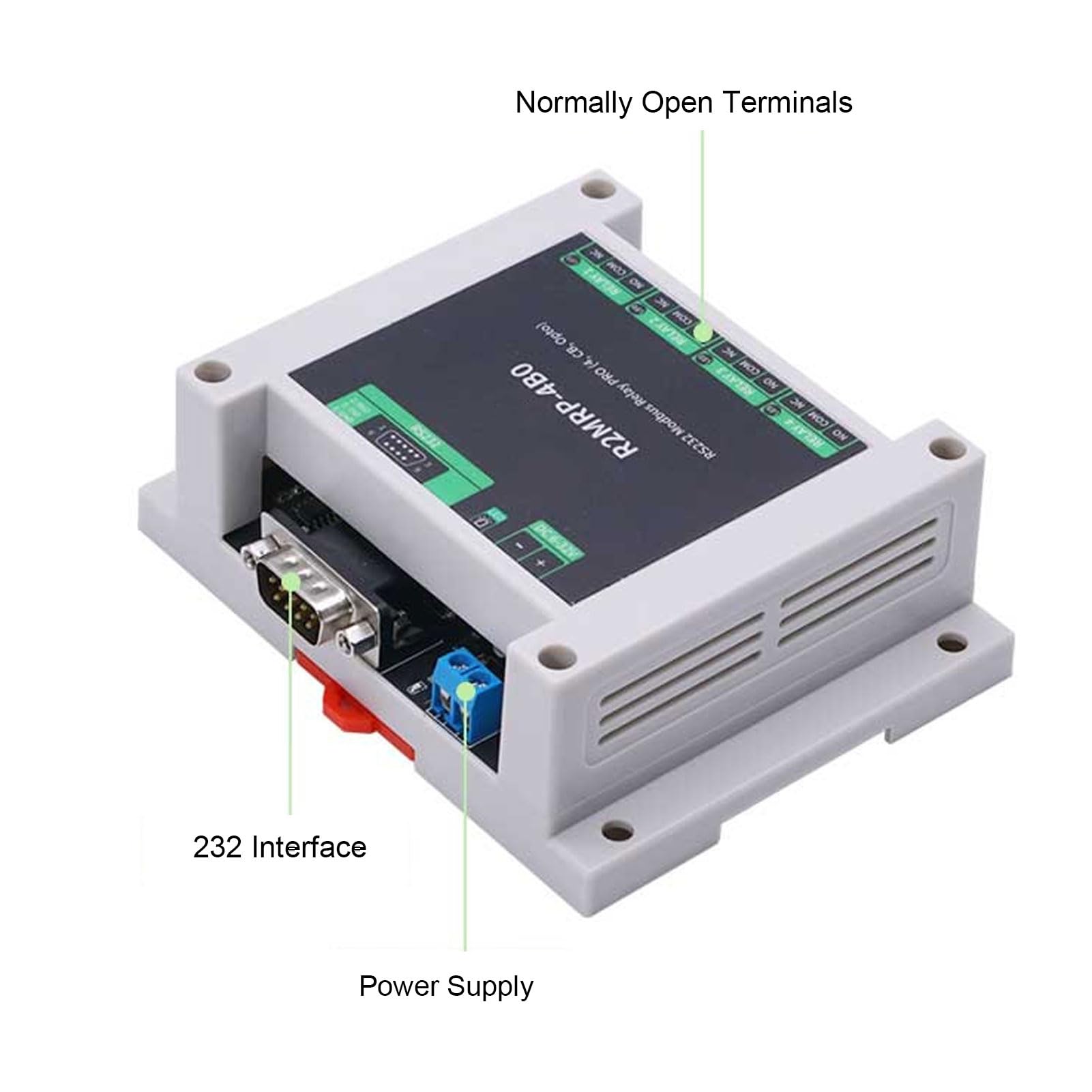 Aramox Módulo de Relé Industrial, RS232 RTU Optoacoplador (R2MRP-4B0)