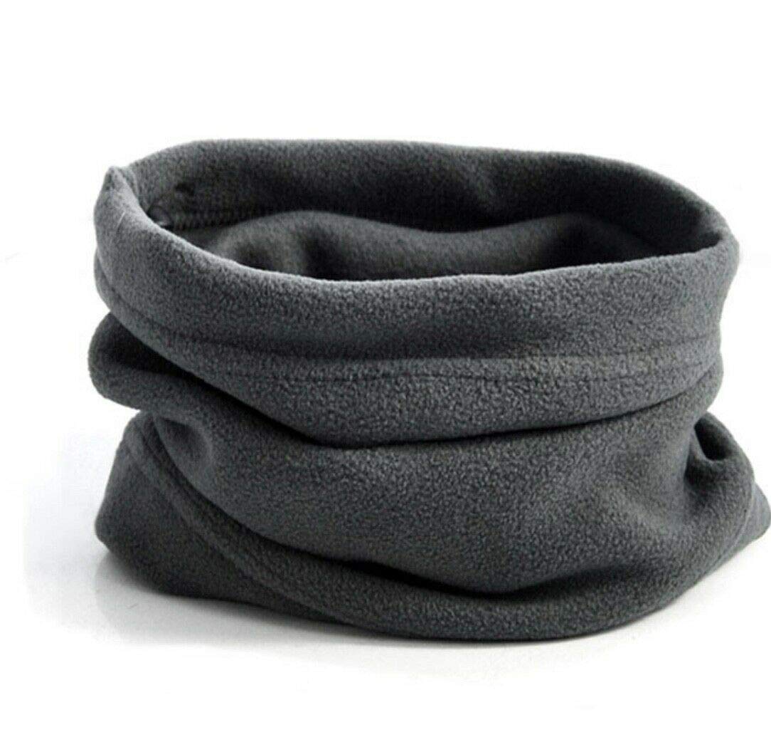 Tomsey Thermal Unisex Snood Scarf Neck Warmer Winter Ski Wear Tube Fleece Motorbike Cycling Running Earmuff Cover (Grey)