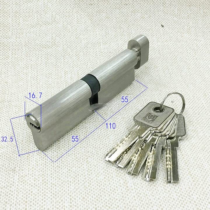 1 szt. Miedziany cylinder zamka drzwiowego do sypialni(Dc 110mm Single)