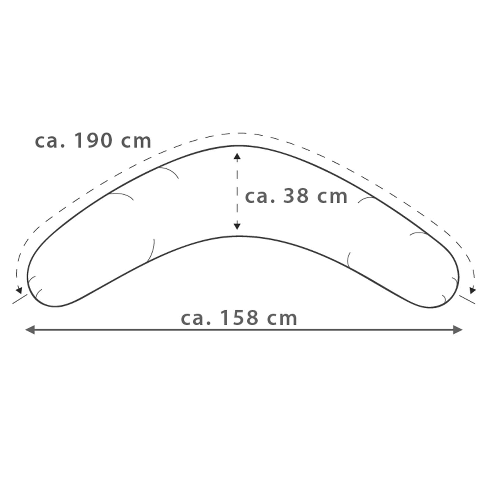 Oryginalna poduszka do karmienia Theraline | 190 cm | wypełnienie orkiszowe | łącznie z poszewką taniec liści