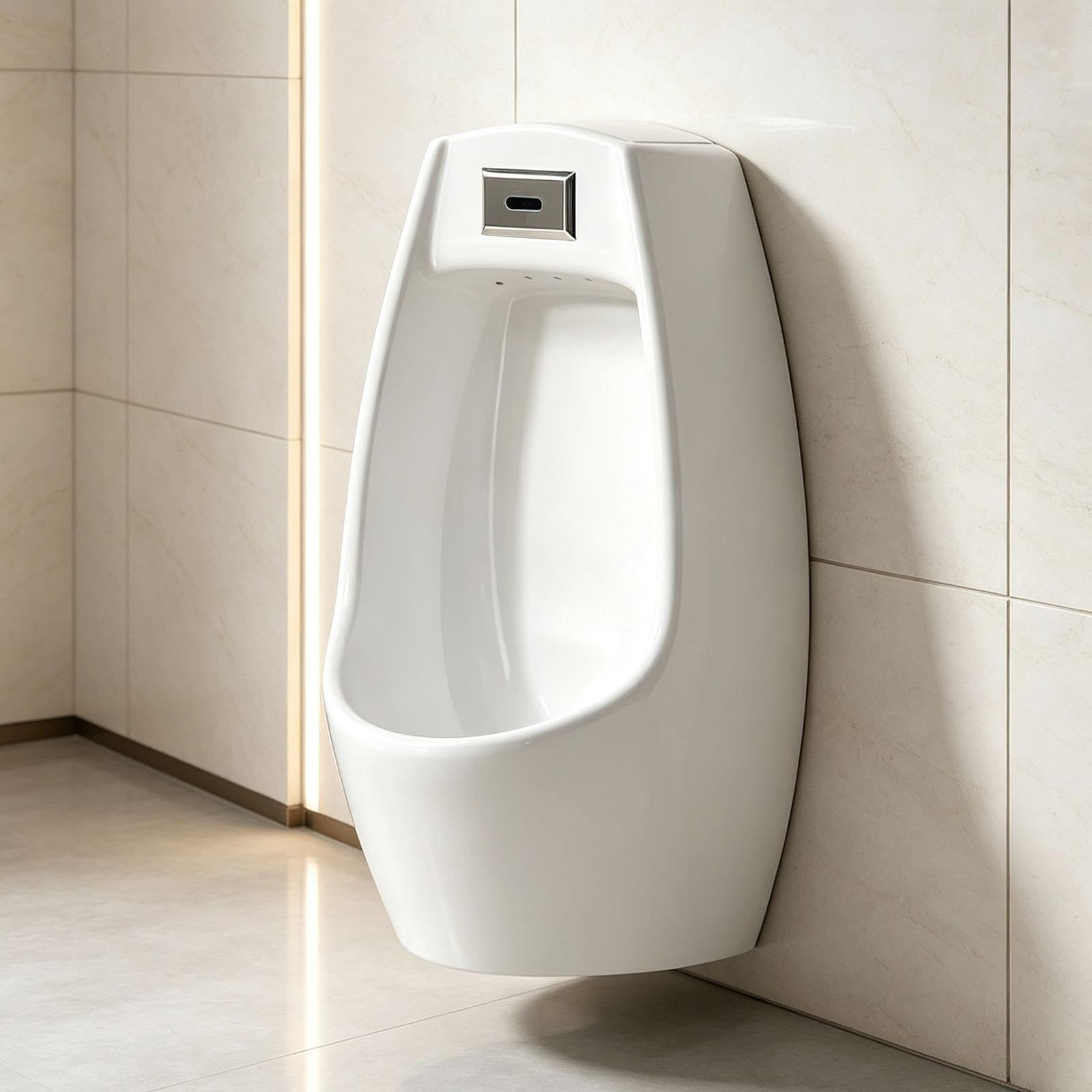 Orinatoio Murale in Ceramica Uomo, Antischizzo Sensore