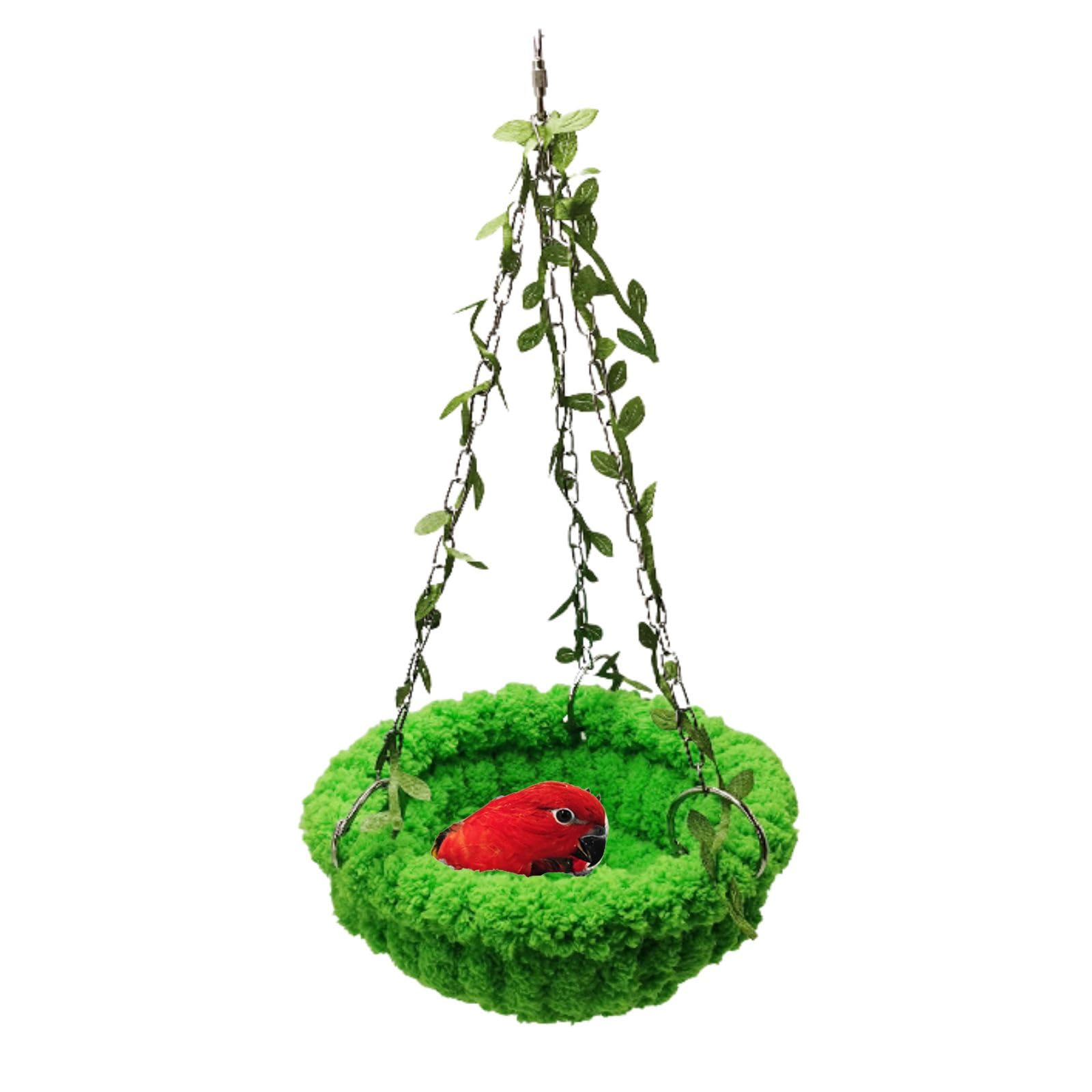 Bird Nest Hanging Hammock Bed Toy for Small Medium Pet Parrot Parakeet Cockatiel Conure Cockatoo Amazon Lovebird Budgie Finch Canary Hamster Rat