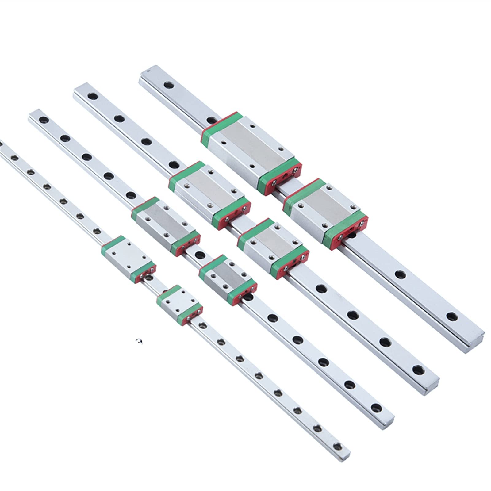 Leloo Lcuihong-liniowa prowadnica szynowa MGN7 MGN12 MGN15 MGN9 100-550 mm 2 szt. MGN9 prowadnica liniowa, miniaturowa prowadnica liniowa + 4 szt. MGN9H wózek do części CNC mocny i trwały