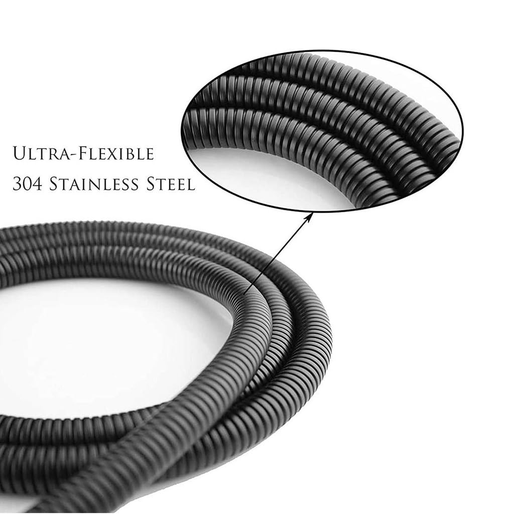 Mangueras de baño Manguera de ducha de acero inoxidable antitorsión y antifugas de 1,5 m for grifos de cocina y baño (1 pieza)