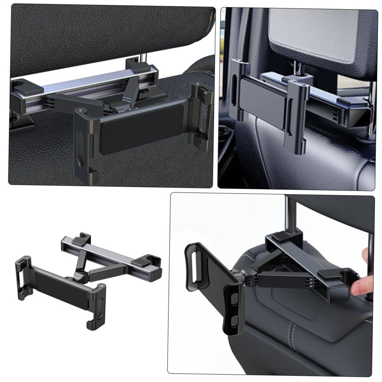 jojofuny 5stücke Car Headrest Tablet Mount Verstellbarer Rücksitz Für Smartphones Und Tablets Installieren rutschfeste Konstruktion Für Reisen Und Familienautos