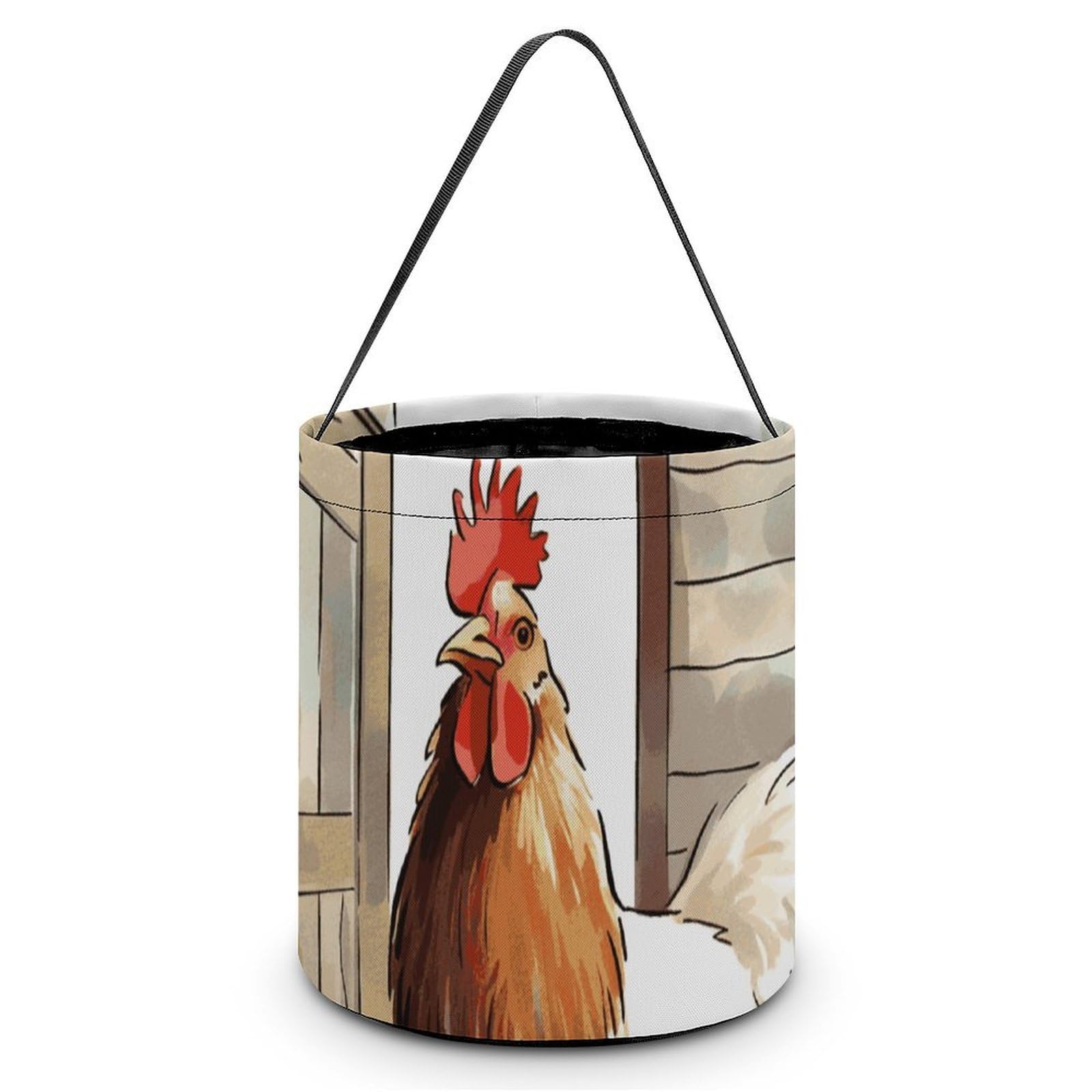 JTREHY Farm Animals Candy Basket Hand-held Portable Candy Basket Collapsible Reusable Candys Bags Trick Or Treat Bags Party Festival Gift Bucket