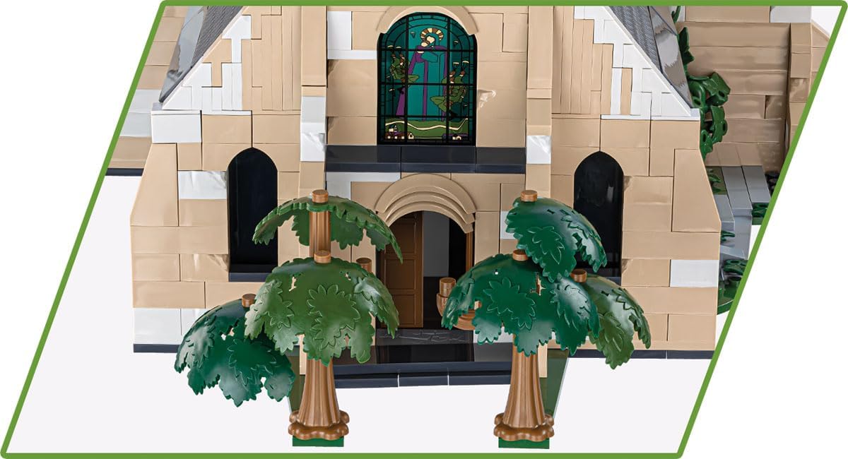 COBI Historical Collection WWII Sainte-Mere-Eglise Church Building Set, 2280 Pieces