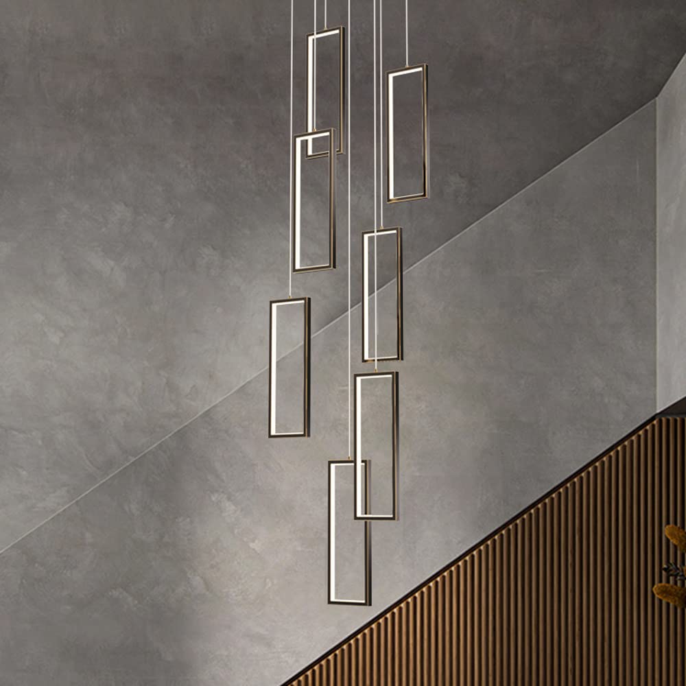 Lampadario Moderno e Creativo a 10 luci per atrio, Scale, Ingresso, Soggiorno, Sala da Pranzo, corridoio e Illuminazione d'ingresso.