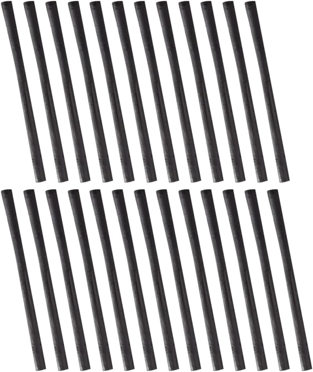 25pcs Willow Charcoal Sticks 7-9mm Sketch Charcoal Drawing Bars Natural Painting Supplies for Artists and Students