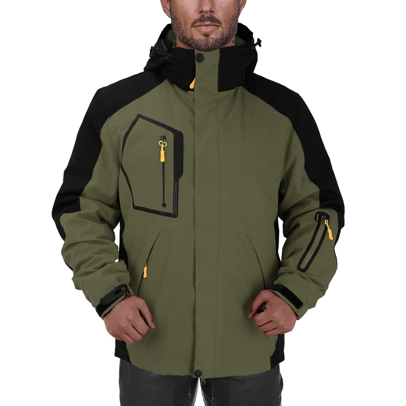 Raincoat For Men FIT SPACE Waterproof Golf Rain Jacket For Men 20K