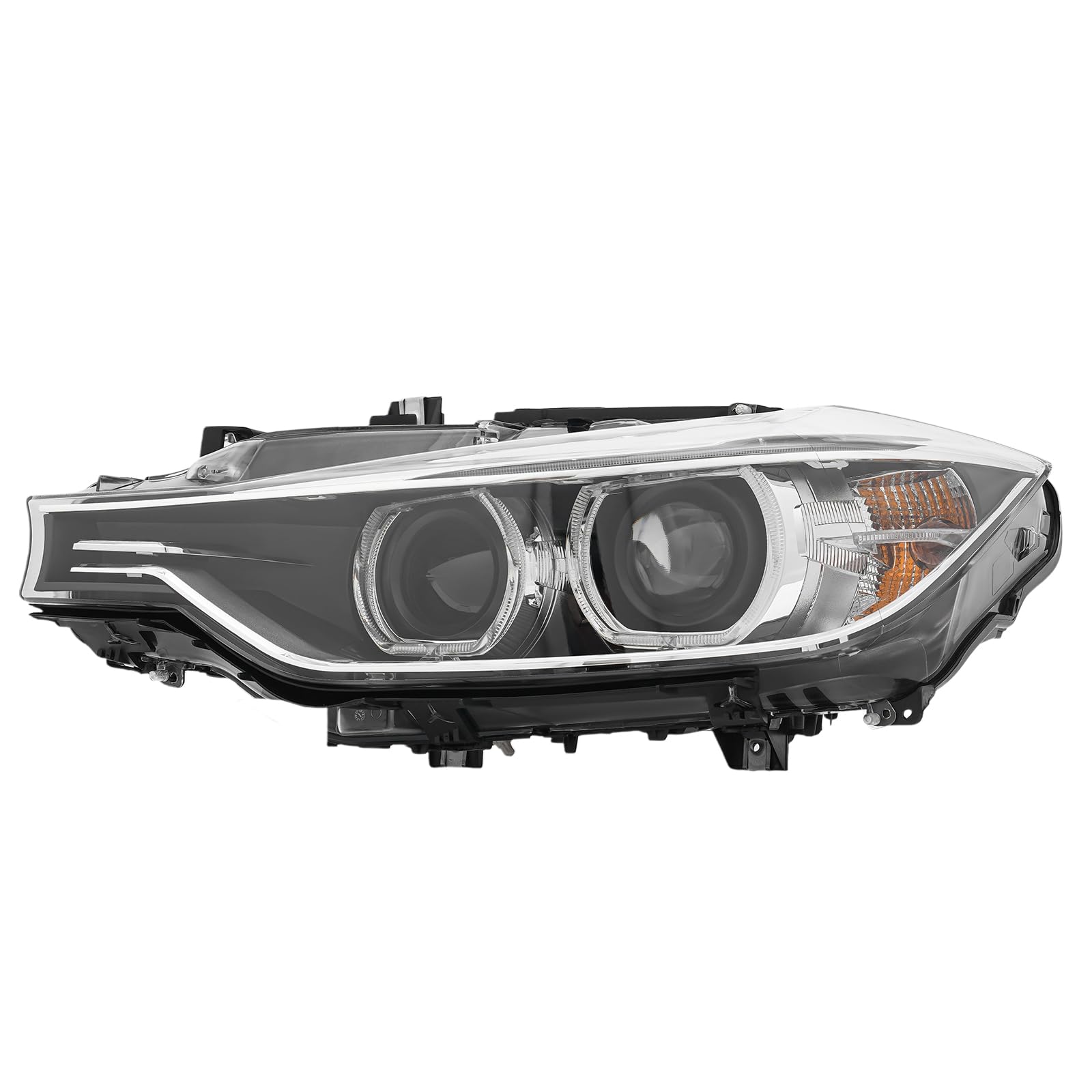 Faro delantero izquierdo HID para BMW Serie 3 F30 F31 (2011-2015), con luz diurna LED, carcasa negra, lente transparente, D1S, OE 63117314532