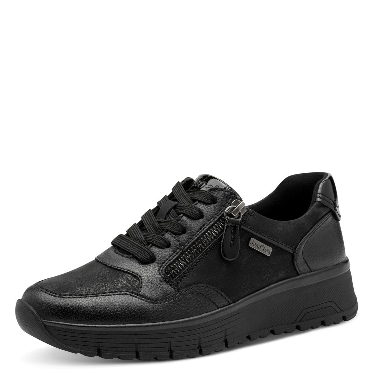 Jana Damen Sneaker flach mit Schnürsenkeln Vegan