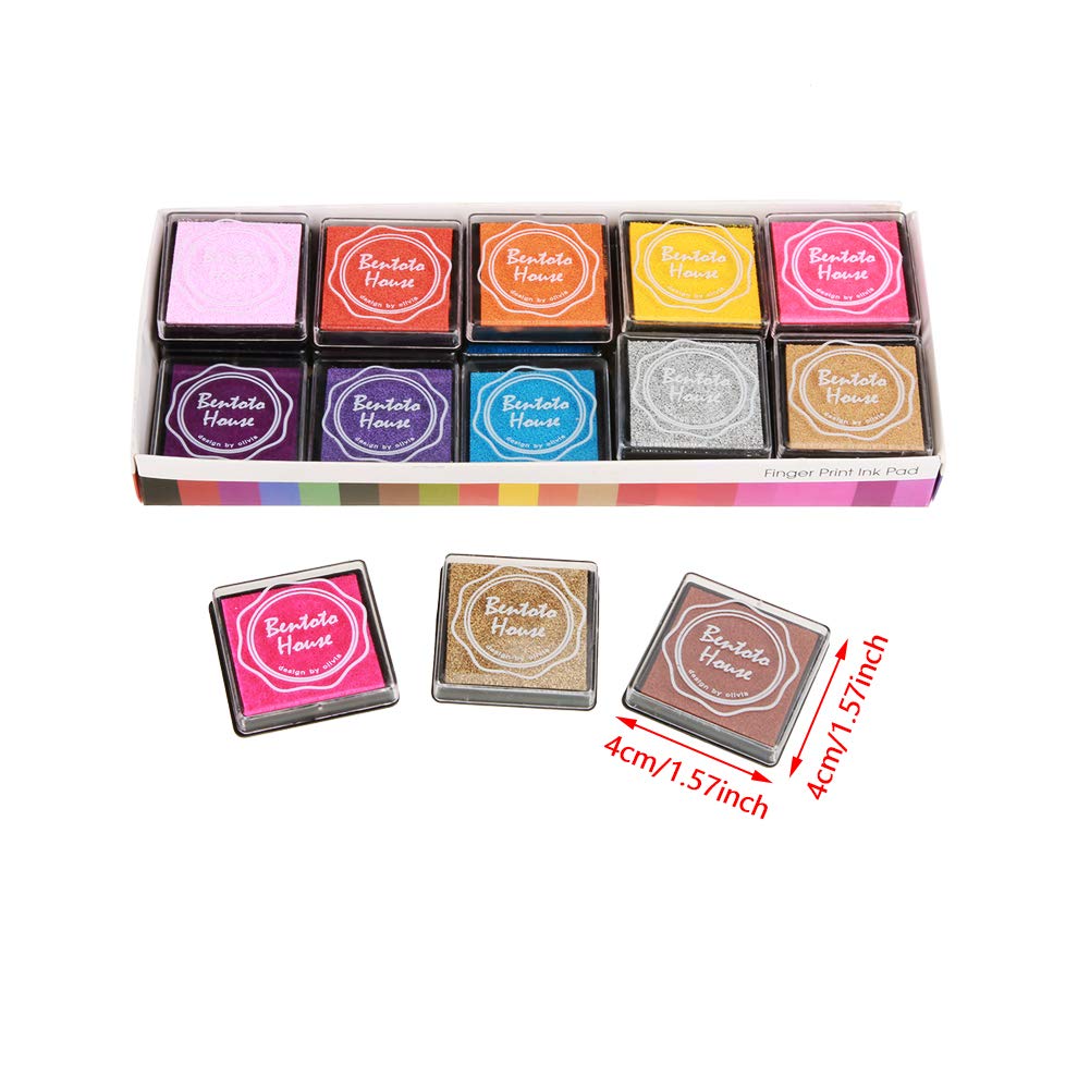 20 Timbri Per Scrapbooking E Fai Da Te - Tamponi Inchiostro Multicolore Per Carta, Tessuto E Legno - Foto 7