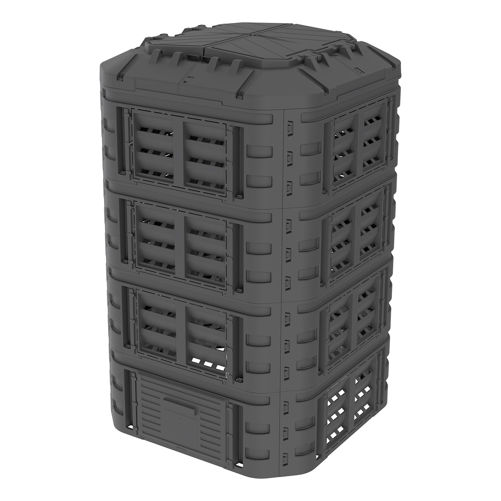 Modul Komposter 1120L schwarz Turm