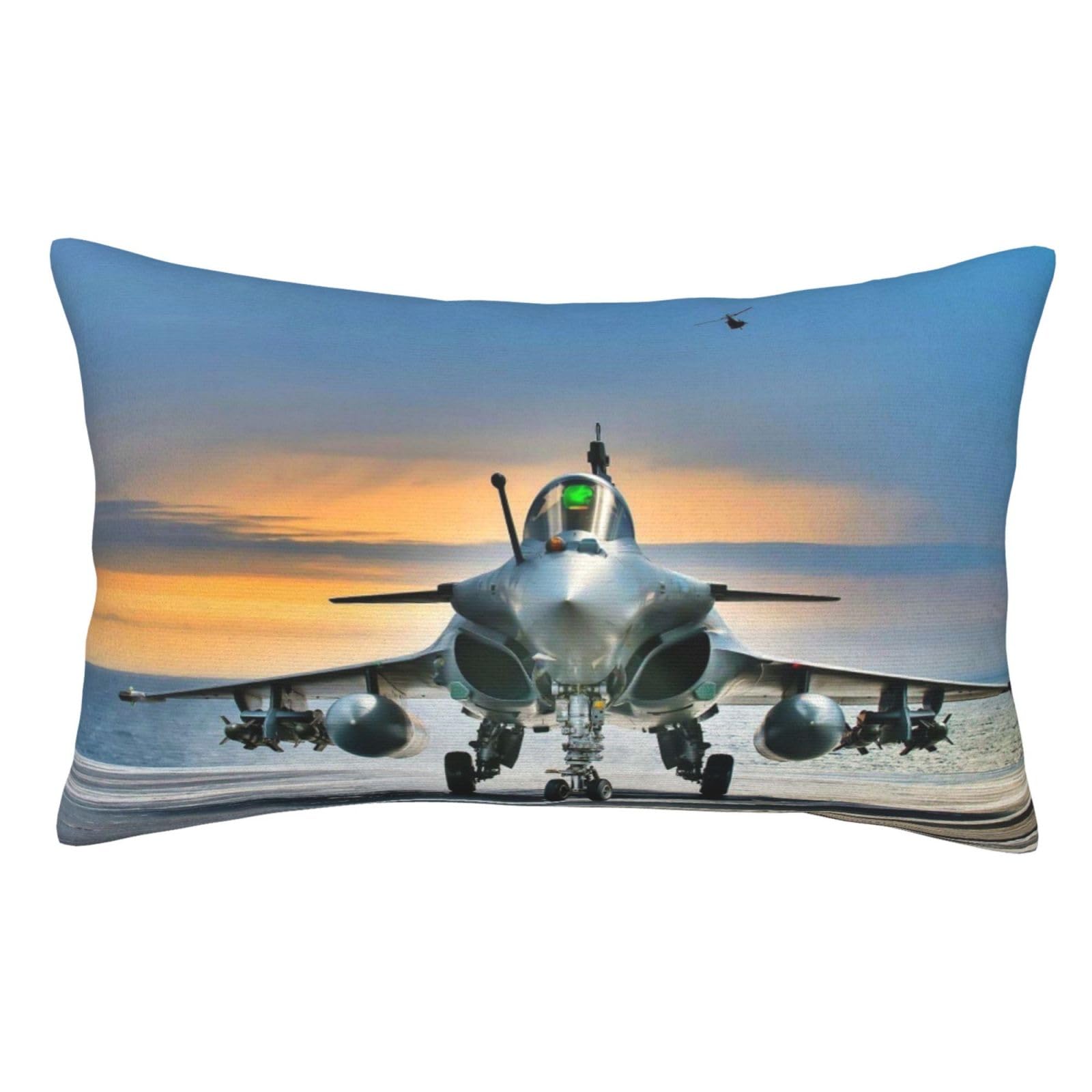 WKSGDSG Soft Plush Pillow Cover For Sofa & Bed, Airplane, Standard Furry Throw Pillow Case 50x75 cm, Decorative Cushion Cover For Bedroom Living Room Decor, Hidden Zipper Pillowcases For All Seasons