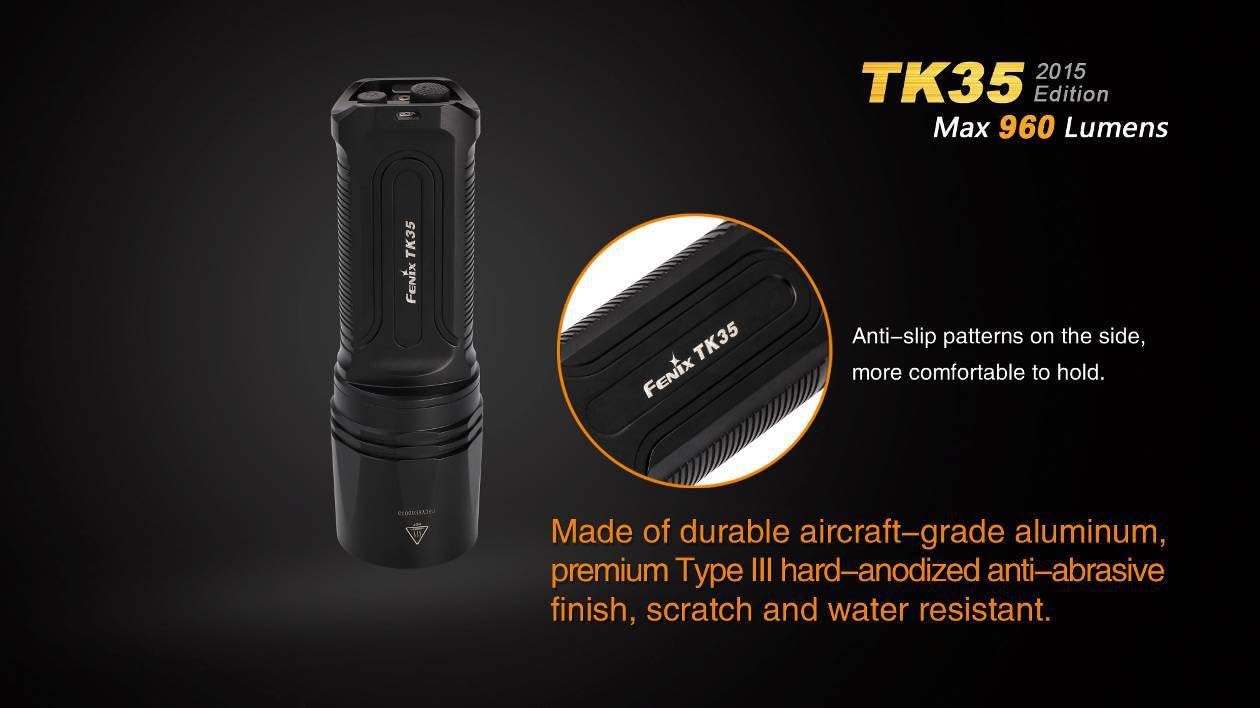 Best Cyber Deals 🔥 Fenix TK35 2015 Version 960 Lumen CREE XM-L2 U2 LED Tactical Flashlight with 4 X EdisonBright CR123A Lithium Batteries, Holster & Lanyard Bundle Flash Deals - 80% OFF Fenix TK35 2015 Version 960 Lumen CREE XM-L2 U2 LED Tactical Flashlight with 4 X EdisonBright CR123A Lithium Batteries, Holster & Lanyard Bundle