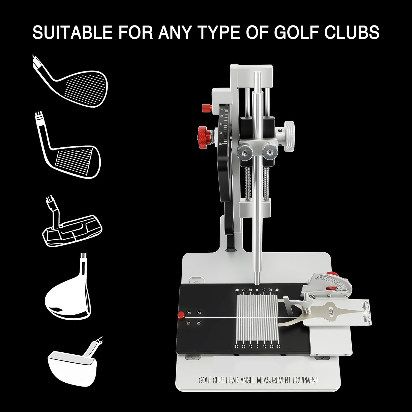 Misuratore angolare per mazze da golf, con livello di bolla integrato, misurazione per manutenzione di mazze da golf, per tecnici, professionisti, officine, tornei