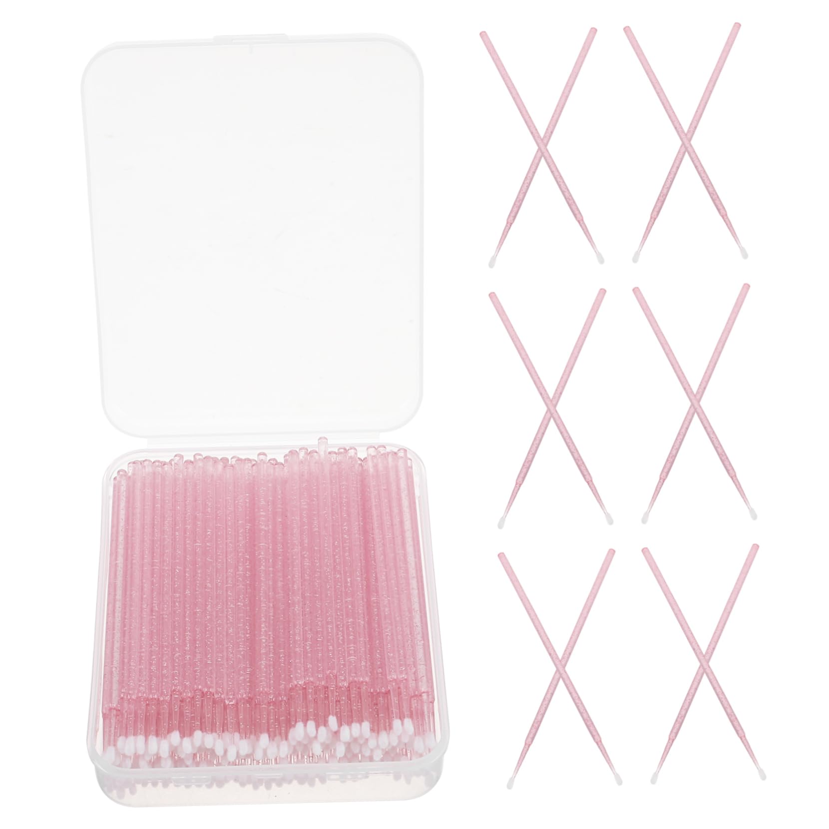 FOMIYES 100pcs Micro Swabs For Eyelash Extensions Cosmetic Cotton Swabs For Makeup Mini Cotton Swabs For Eyelashes Disposable Beauty Supplies