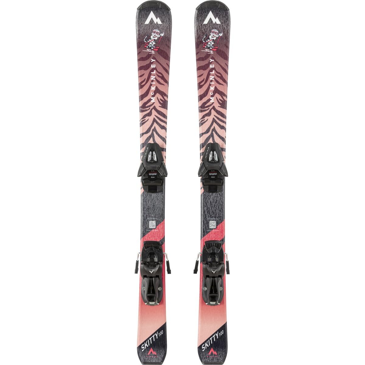 McKinley Dzieci Skitty I Nc Screw binding Zestaw narciarski Pink/Red Wine/Wh 110