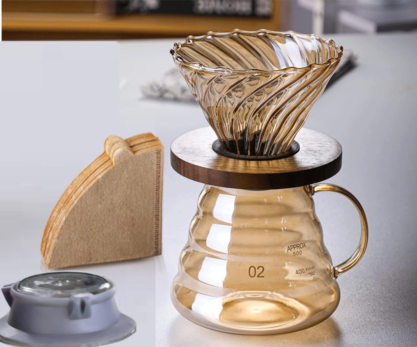 キッチン用品 Gugrida 600ml コーヒーサーバー ドリップコーヒーサーバー ハンドドリップコーヒーサーバー 耐熱、耐寒性 高ホウ素シリカガラス材 | Gugrida 600ml コーヒーサーバー ドリップコーヒーサーバー