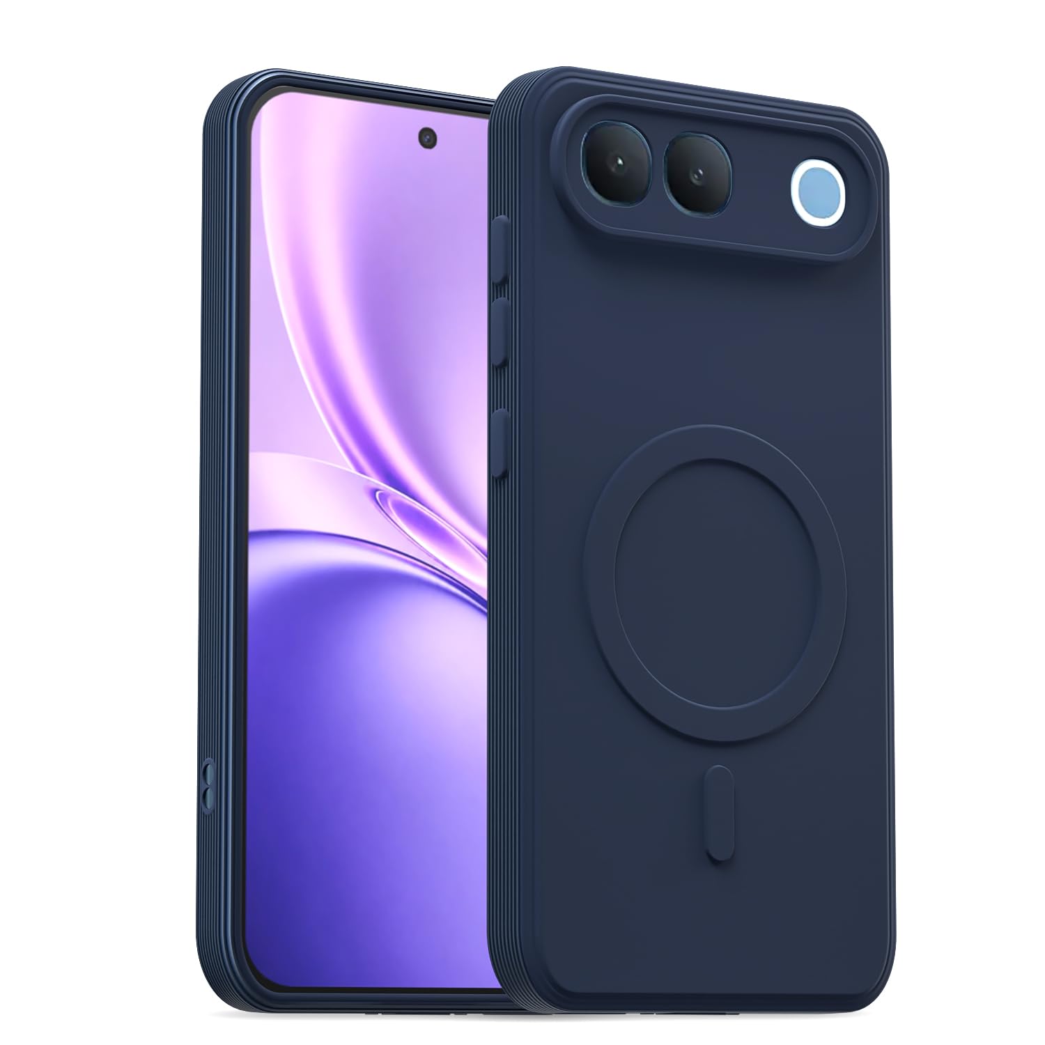 Outlouders Back Cover for Vivo S2 5G | Soft Matte Silicone | Slim Fit | Magnetic-Safe Logo Design (Magnetic-Safe Not Compatible) | Shockproof | Camera Protection Bumper Case (Blue)