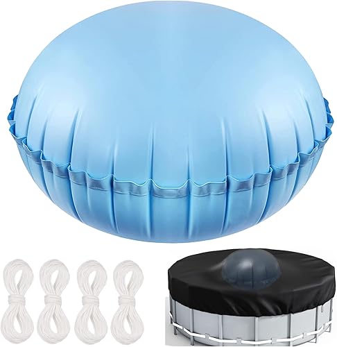 Almohadas de piscina de 5 pies de diámetro, almohada de aire para piscina, almohadas inflables de piscina para piscinas sobre el suelo, kit de