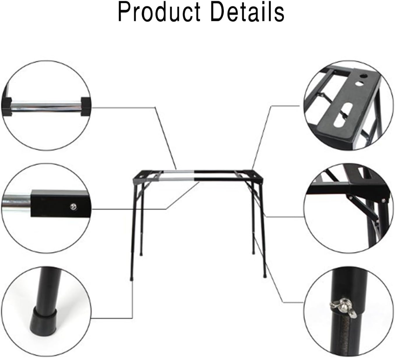 H-Shaped Keyboard Stand, Heavy Duty Keyboard Stand, Adjustable Width and Height Keyboard Stand, Can Play Piano Easily for Home and Studio, Black, 85235，Black，Black