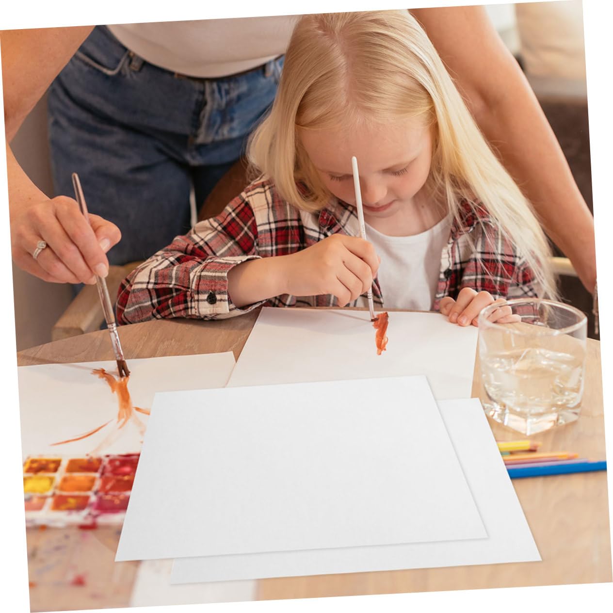 STOBOK 100 Blatt 160 G Dickes Aquarellpapier 8k Glattes Baumwollpapier Aquarellmasse Für Zeichenkünstler Malpapier Verschleißfest Für Künstleranfänger