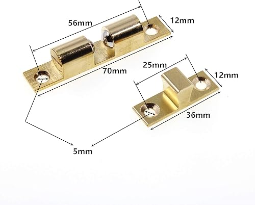 Miniatura 7 de Pestillo magnético de latón macizo para puerta de armario, cierres de armario, imanes para muebles, cierre de puerta de caravana, tensión de bola,