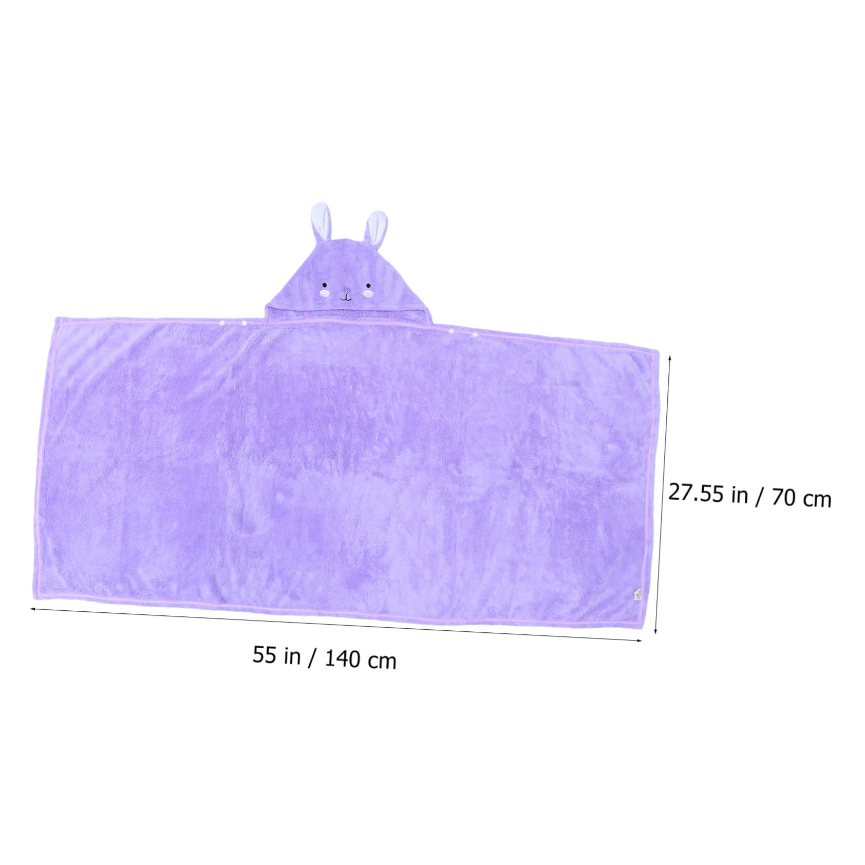 Serviette de Bain Garçon Fille à Capuche Doux et Respirant Poncho Absorbant et Chaud pour Garçons et Serviette de Toilette et Boulochage pour Sortie Bain et Natation Modèle Lapin
