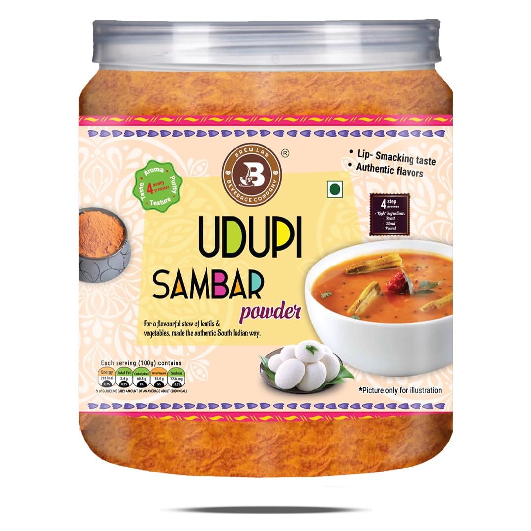 Brew Lab Udupi Sambar Powder | Authentic South Indian Masala | Blended Spice Mix | Homemade South Indian Sambar |(250 g) (B0CK4SCKZT) Amazon Price History, Amazon Price Tracker