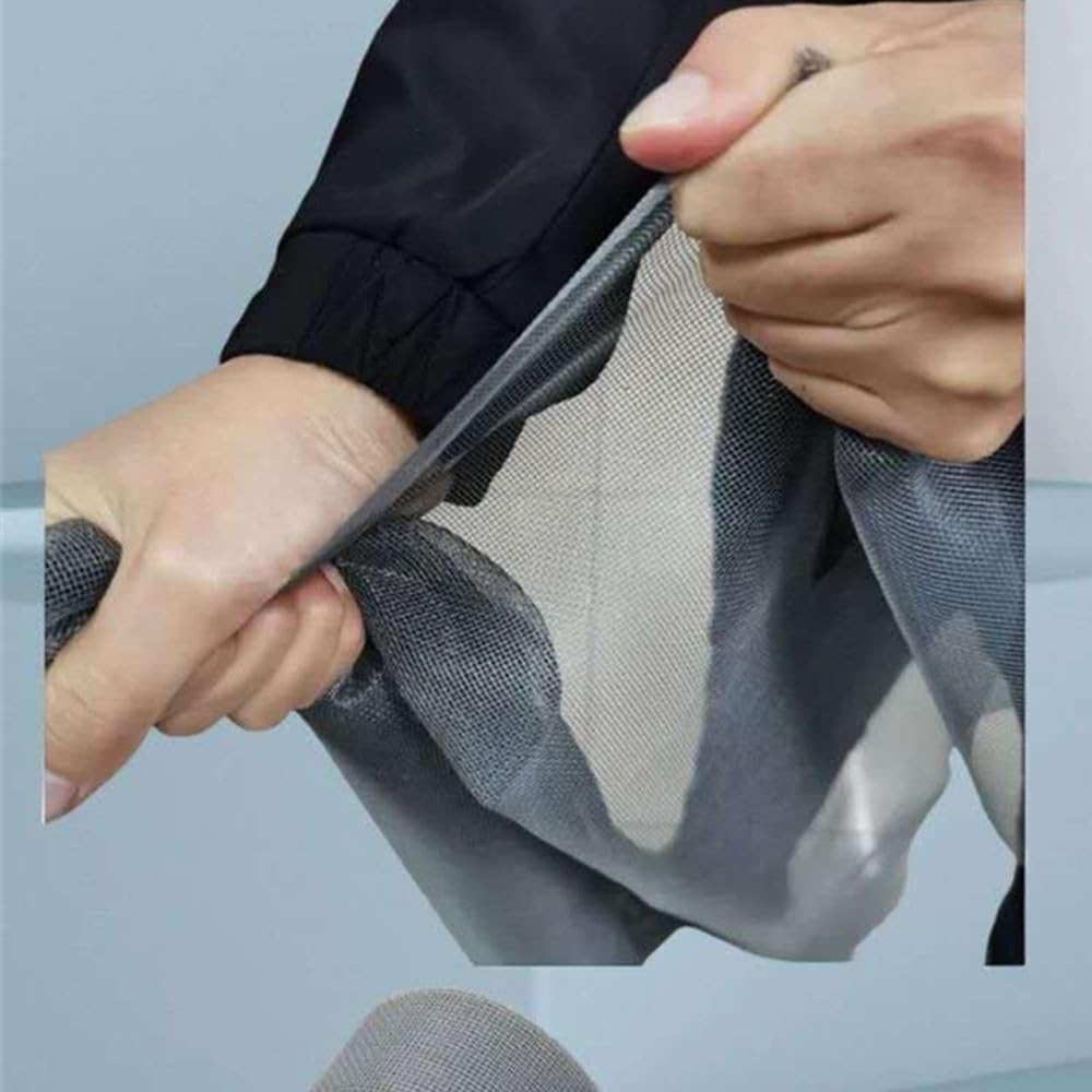 Mosquitero en Rollo de Fibra de Vidrio, Malla Anti-Insectos para Ventanas y Puertas, Resistente a Rayos UV, Fácil de Cortar e Instalar (Negro, 150x500cm)
