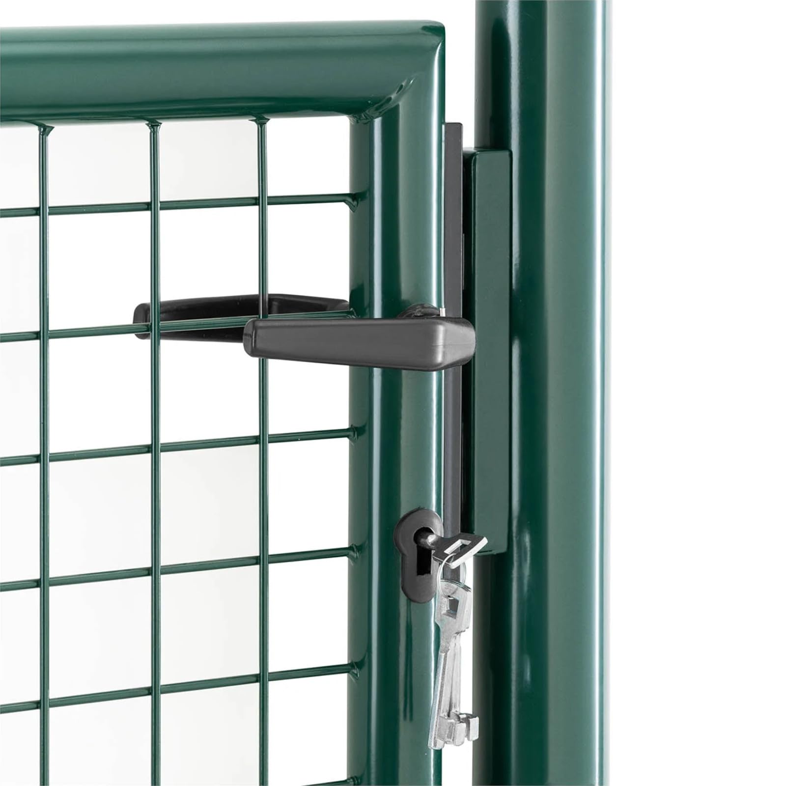 WIE-GG-150 Puerta de jardín 107,50 x 196 cm Acero (recubierto en polvo) Puerta de jardín metálica Puerta de jardín metálica Puerta de valla metálica