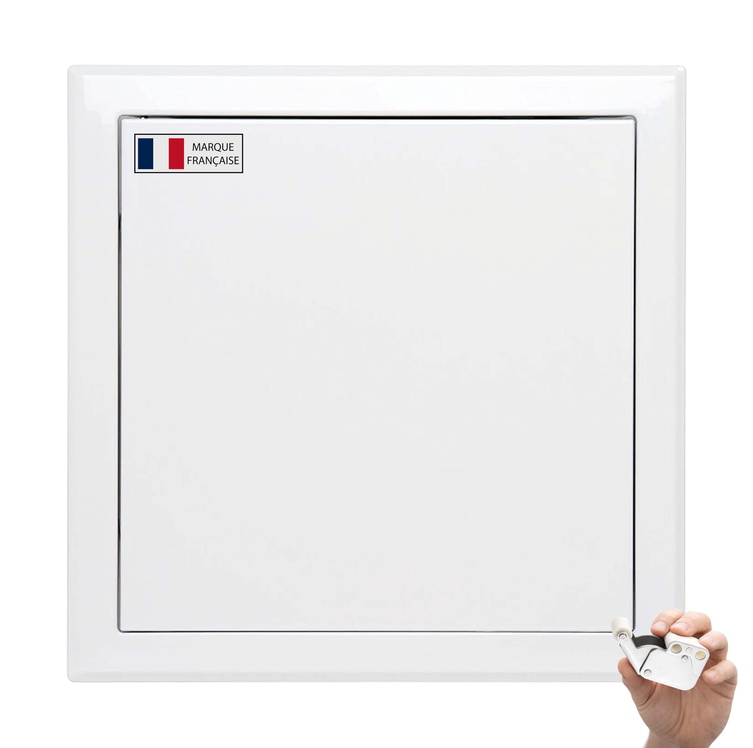 300x300 mm Trappe de Visite en Acier Blanc, Fermeture à Loquet Sécurisé, Spéciale Plafond et Mur, Ouverture Gauche/Droite, Panneau d’Accès Compteur d’Eau, Baignoire, Tuyaux