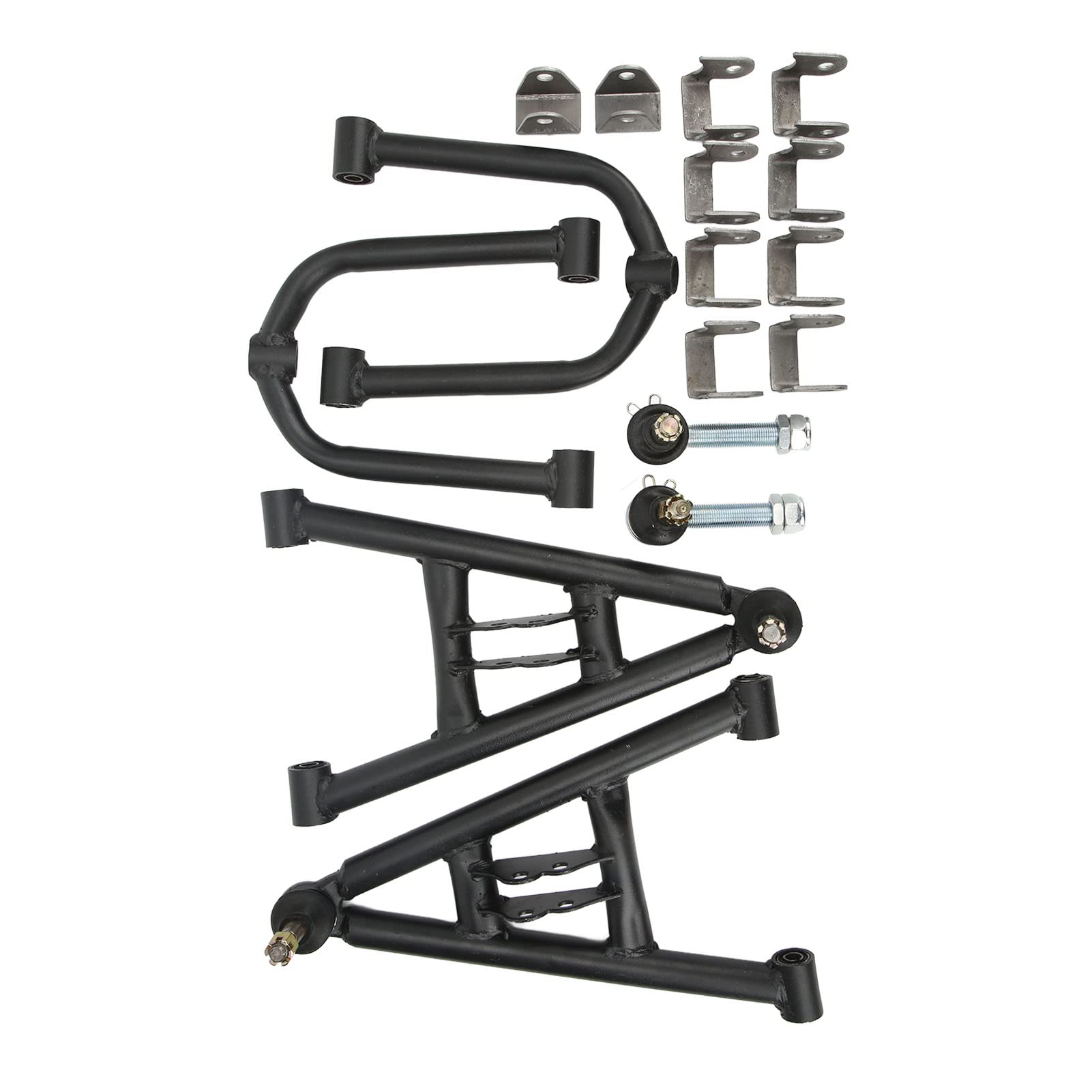 Fafeicy Zestaw Wahaczy Przedniego Zawieszenia ze Stopu Stali Górny Dolny zespół Wahacza 350mm 16 Sztuk dla GY6 Quad Atv Gokart Naprawa Przodu
