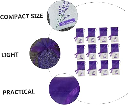 Miniatura 3 de Garneck 72 bolsas de bolsita ambientador de organza bolsa de fragancia ambientador bolsas vacías bolsas de lavanda bolsa bolsita bolsa de capullos