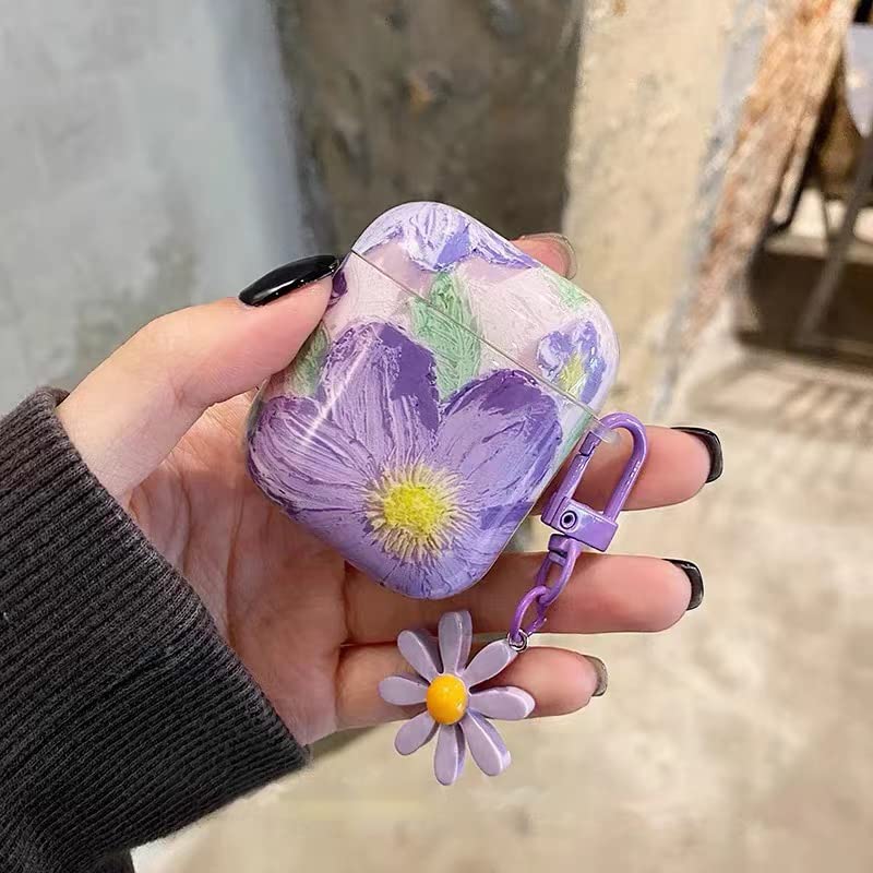 Compatible With Airpods Case Oil Painting Earbuds Case Protective