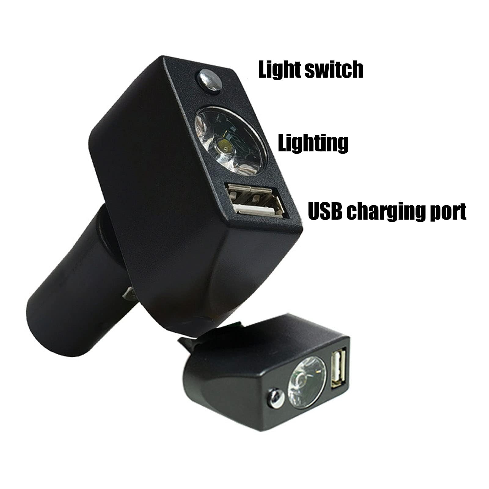 Elektryczne światła do wózek inwalidzkich, 3-pinowa głowica XLR do ładowania USB, elektryczna lampa na wózek inwalidzki, regulowany kąt akcesoria