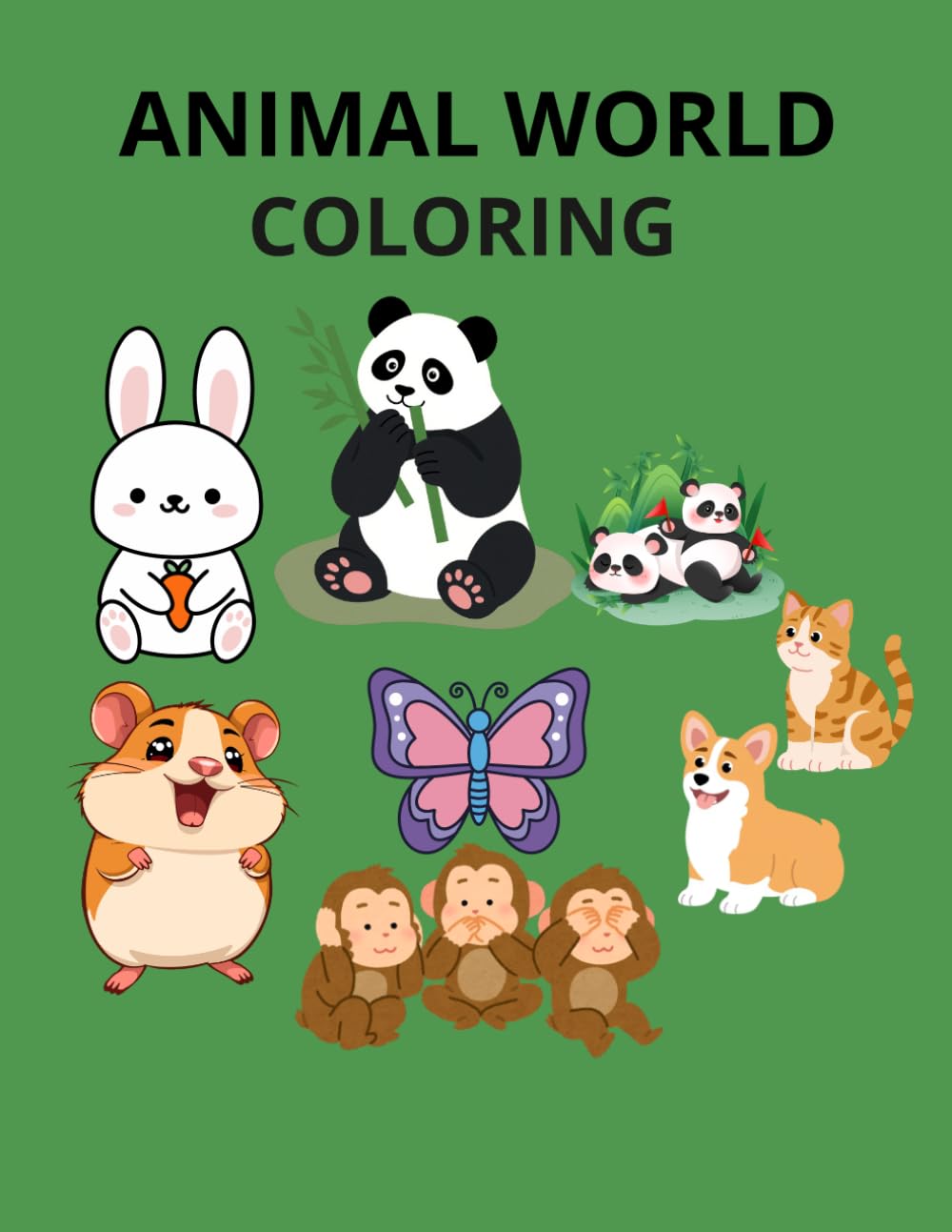 Animal World Coloring: A fun coloring book for children with a wonderful collection of animals to develop creativity and imagination