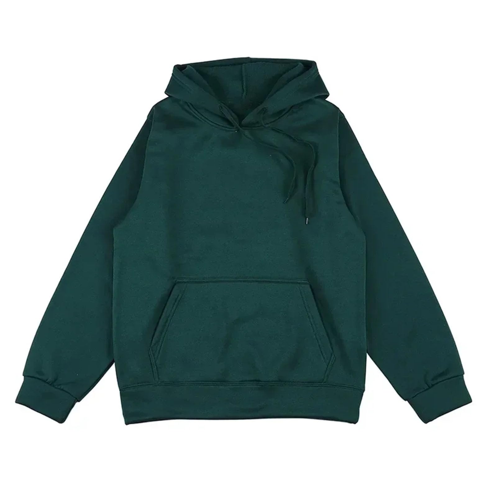 Inverno Donna Felpa Moda Tinta Unita Felpa Con Cappuccio Hip Hop Pile Pullover Street wear