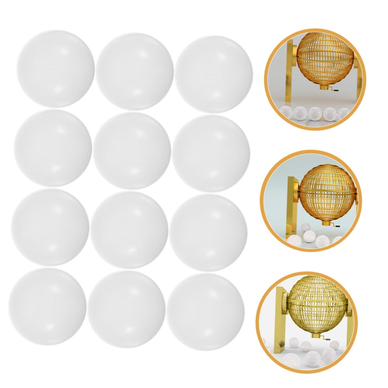 Sosoport 50 Palline per Estrazione Lotteria in Pvc Apribili Coperchio Pratico, Diametro 4 Cm, per Feste e Attività Festive, Confezione da 50 Pezzi