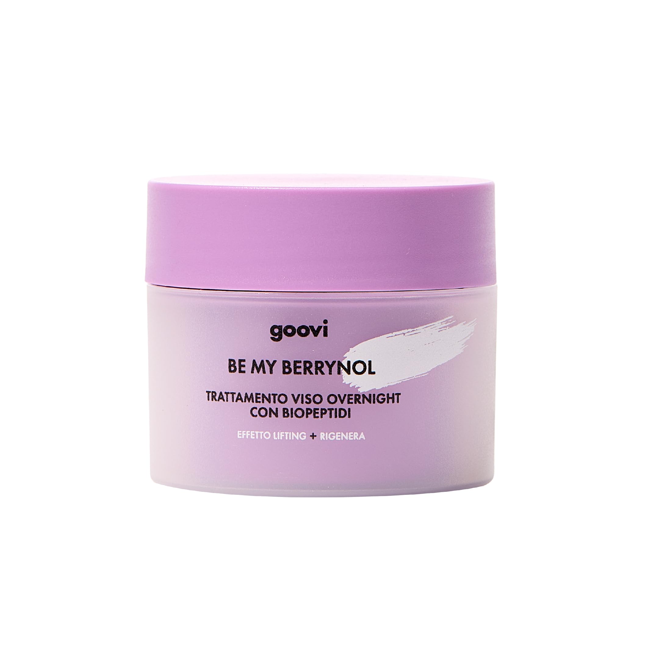 Goovi, Be My Berrynol, Trattamento Overnight con Biopeptidi Rigenerante e Rimpolpante, Distende la pelle Effetto Lifting, Formula Naturale per ridurre le Rughe e Segni di Espressione, Vegan, 50 ml