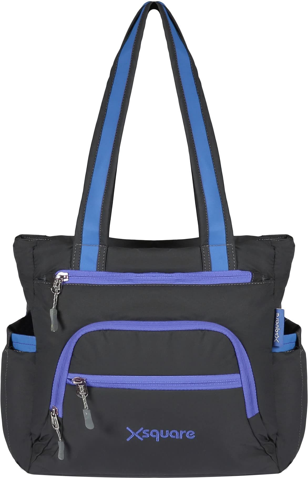 Xsquare Girls And Womens Polyester Casual Shoulder Bag Hand Messenger Bag - 20 Litre, Black-Blue (B0BW4H6GLC) Amazon Price History, Amazon Price Tracker