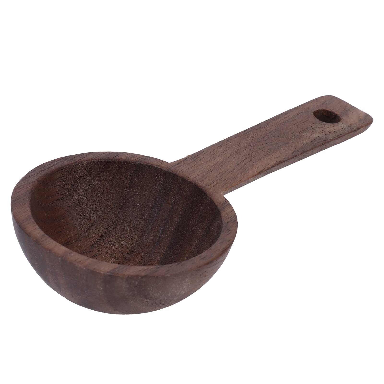 Cocoarm Łyżka Do Kawy Drewniana Miarka Styl Orzechowy 108 X 46 Mm Do Kawy Herbata Cukier Mąka Przyprawy Biuro w Domu Użytku w Podróży Gładki Kształt Kompaktowe Akcesoria ((1 sprzedany) Orzech nr 2,