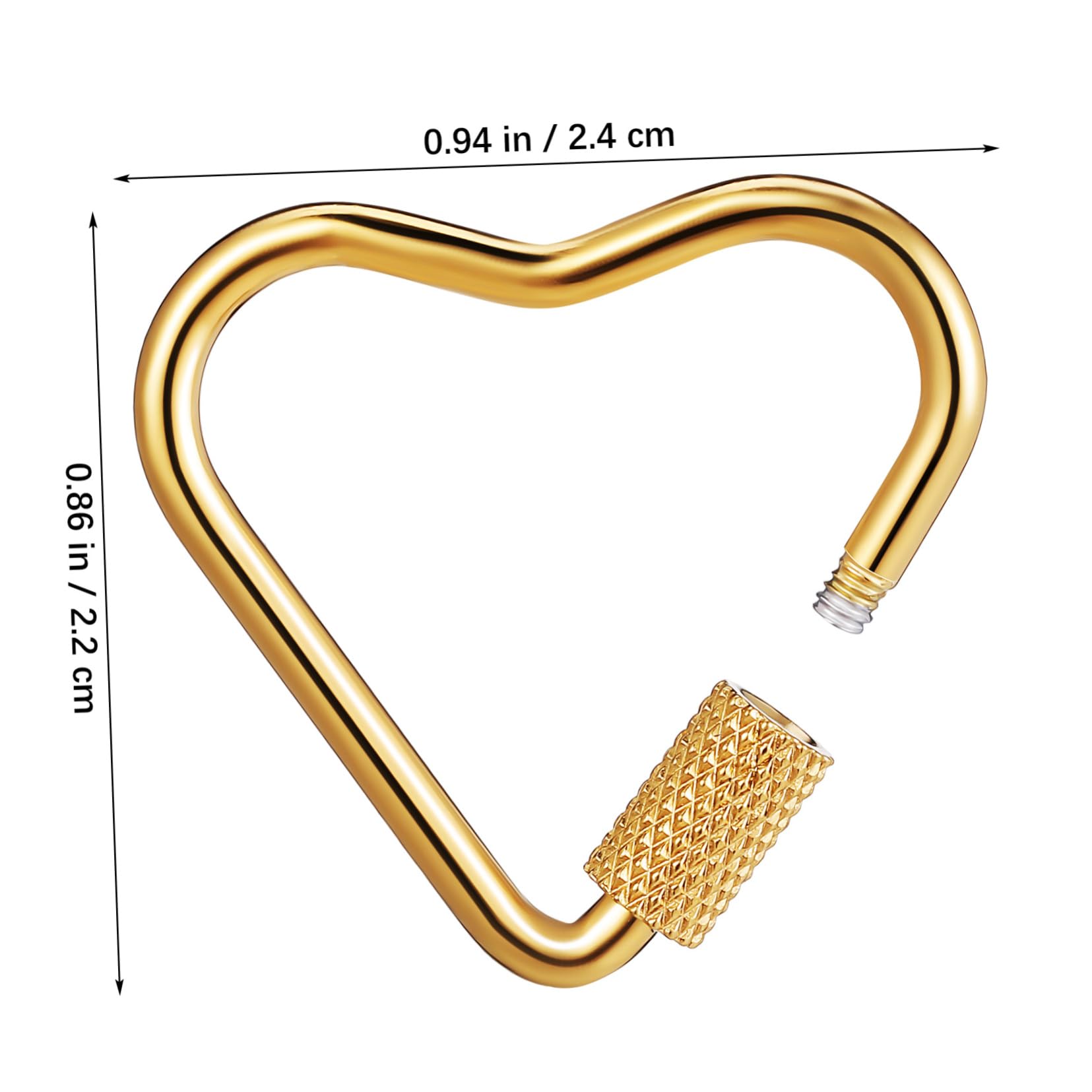 VILLCASE 12 Pz Collana Accessori Portachiavi In ​​Acciaio Inox Moschettone Clip Per Appendere Pesanti Cuore Moschettone Clip In e e Con Serratura