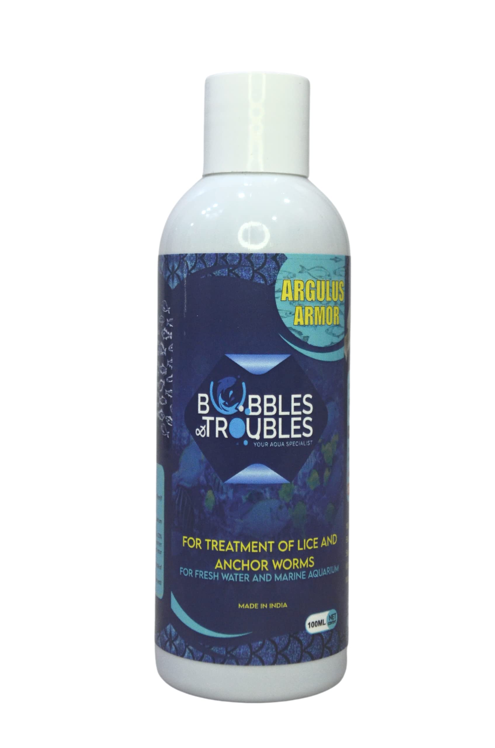 Bubbles & Troubles Argulus Armor for Treatment of Lice and Anchor Worms. (100 ml)