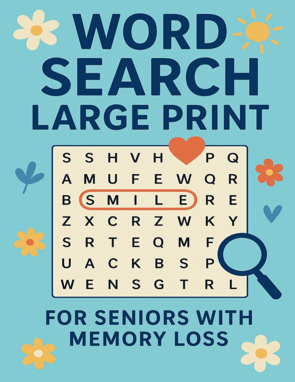 Large Print Word Search for Seniors with Dementia: A Relaxing Puzzle Book to Improve Memory and Focus