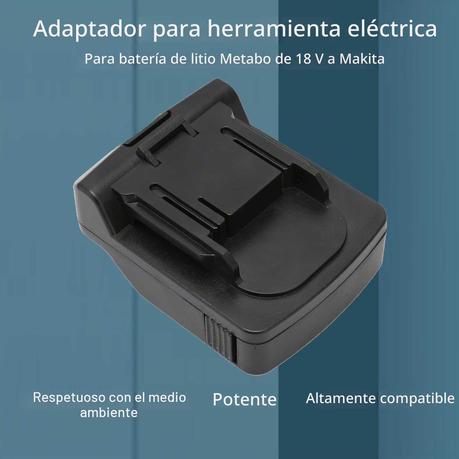 para Batería de Litio de 18 V para Adaptador de Herramienta Eléctrica Convertidor de Potencia de Herramienta Eléctrica, Negro